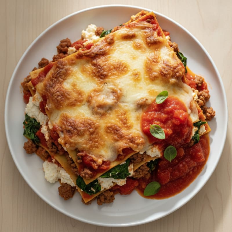 Classic Baked Beef Lasagna with Ricotta