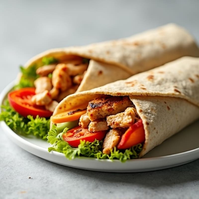 Grilled Chicken and Crunchy Veggie Wrap