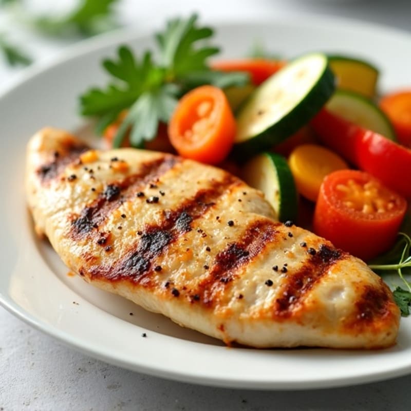 Grilled Chicken Breast with Roasted Vegetables