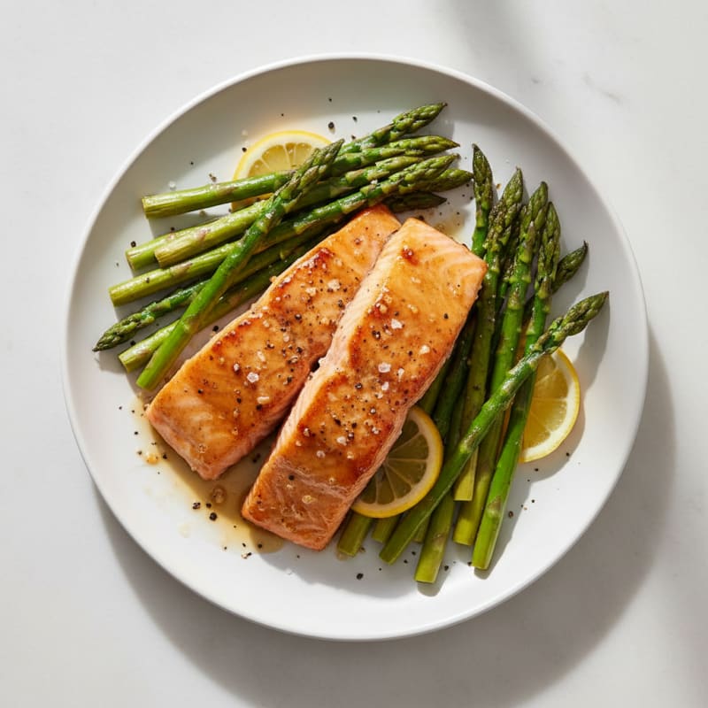 Honey-Glazed Salmon with Roasted Asparagus