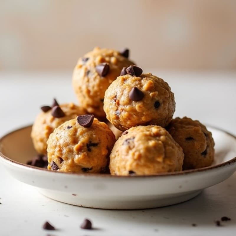 Creamy Chickpea Cookie Dough Protein Bites