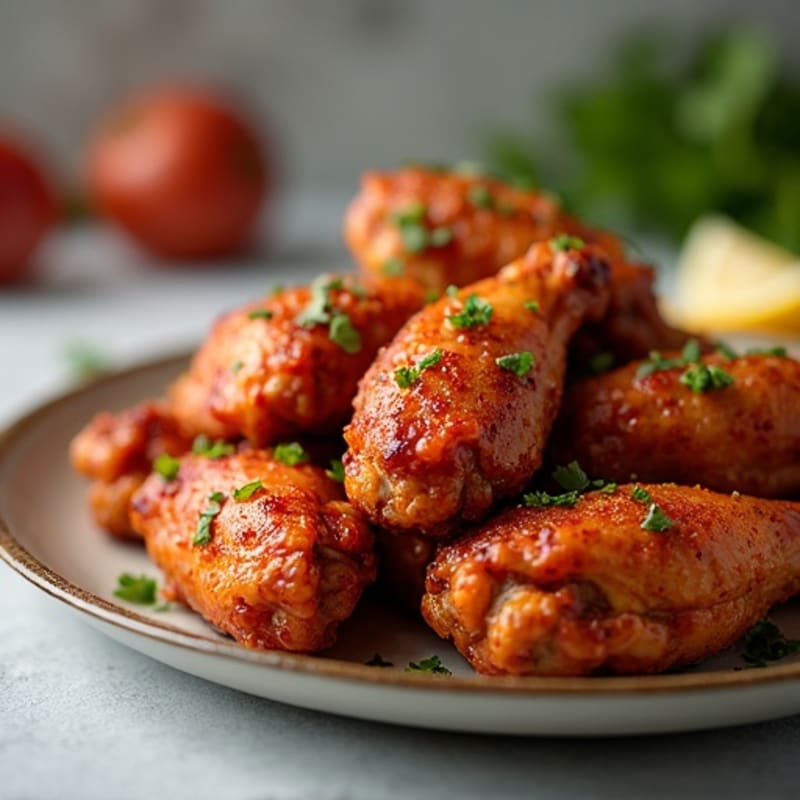Crispy Baked Spicy BBQ Chicken Wings