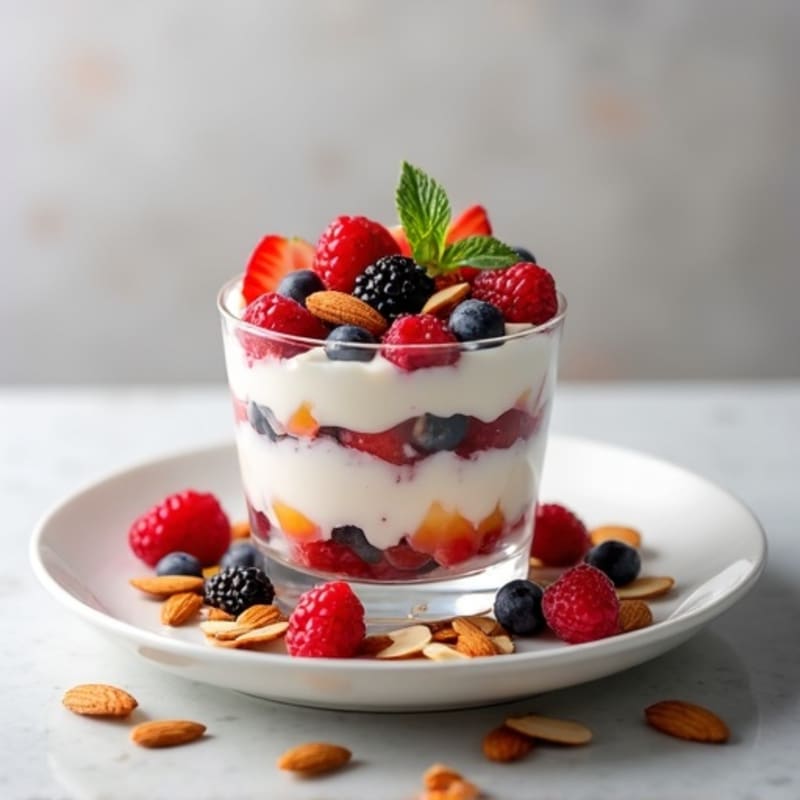 Greek Yogurt Parfait with Berries and Toasted Almonds