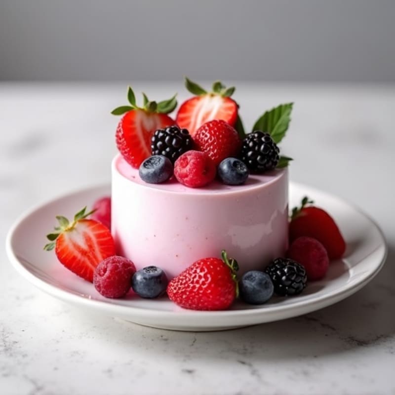 Silky Greek Yogurt Protein Mousse with Mixed Berries