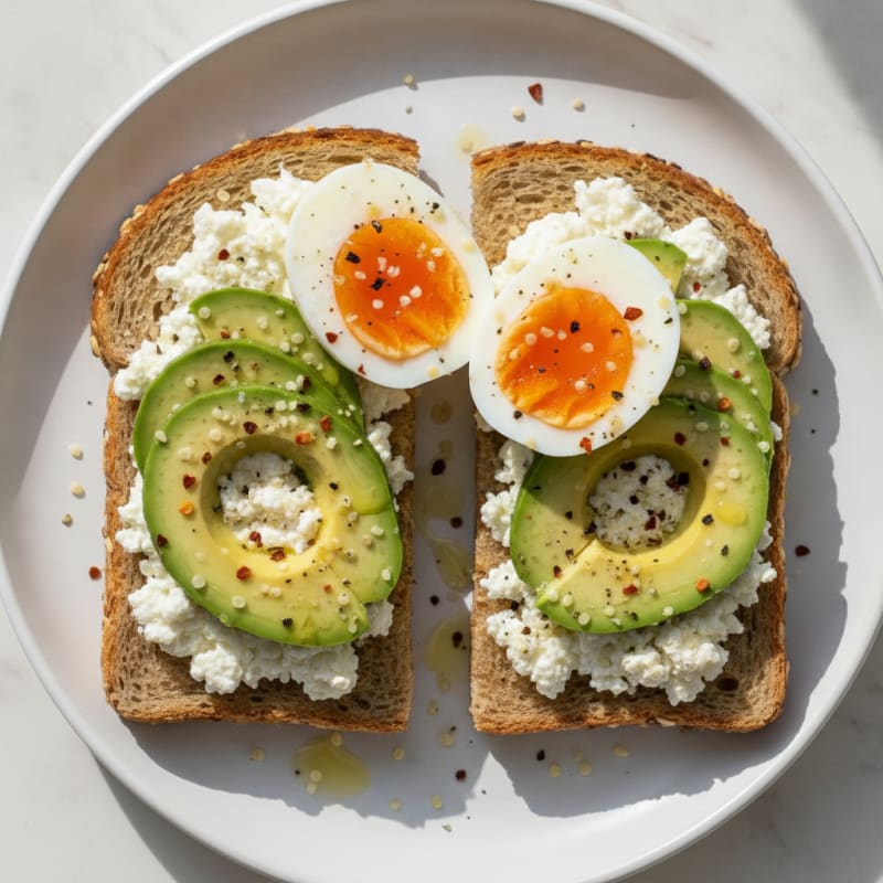 Avocado Cottage Cheese Toast