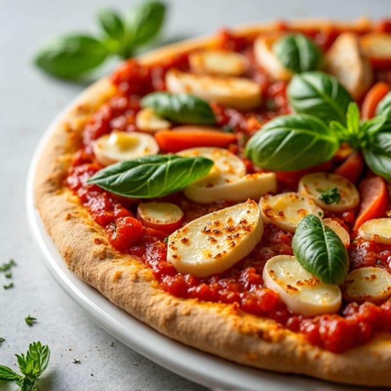 Whole Wheat Crispy Veggie-Loaded Pizza