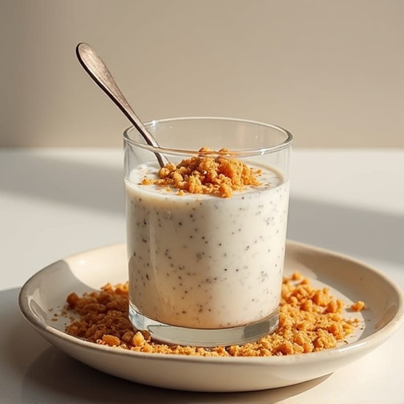 Silky Vanilla Protein Chia Pudding with Almond Butter