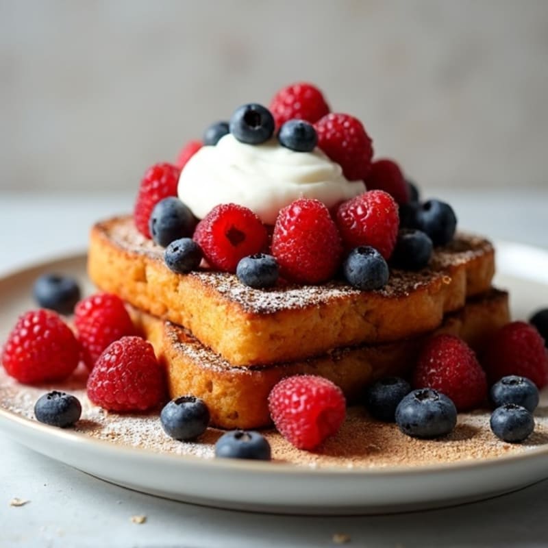 Almond-Crusted French Toast with Fresh Berries