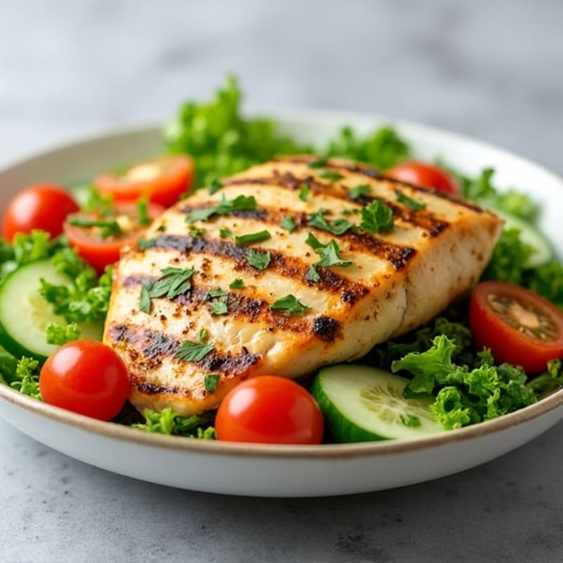 Lemon Herb Chicken Fresh Vegetable Salad