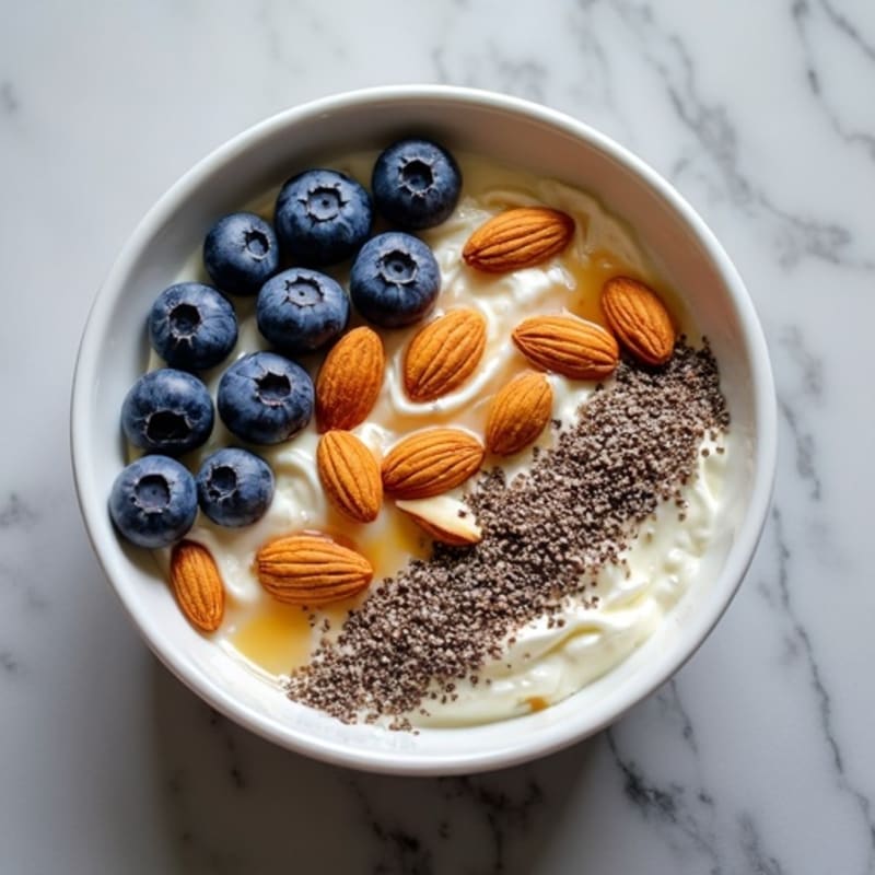 Cottage Cheese Blueberry Protein Bowl with Almonds