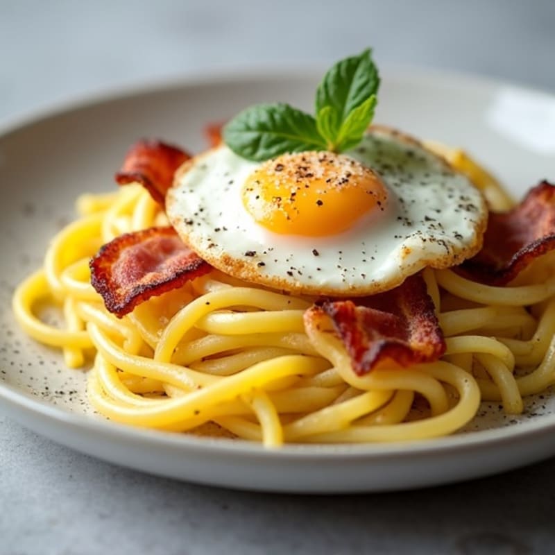Creamy Turkey Bacon Spaghetti Squash Carbonara