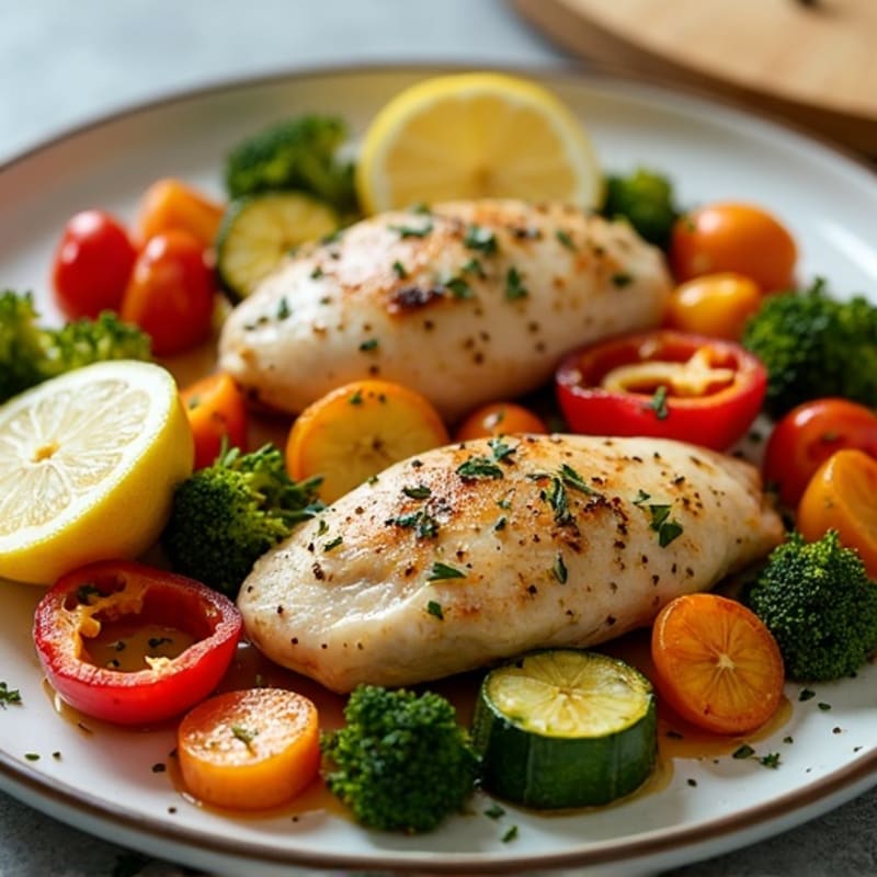 Sheet Pan Lemon Herb Chicken with Crispy Roasted Vegetables