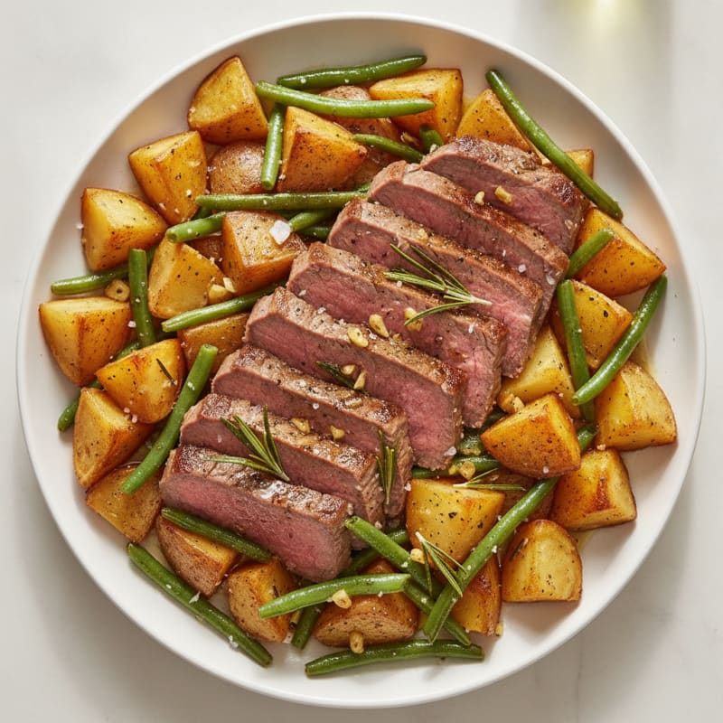 Garlic Herb Roasted Beef and Potatoes