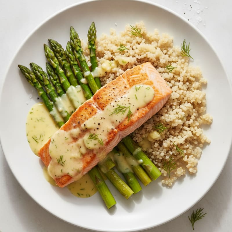 Pan-Seared Salmon with Lemon-Dill Sauce