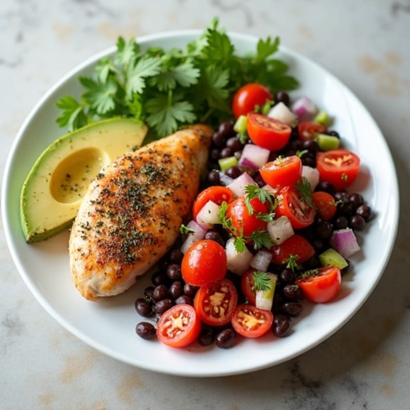 Herb-Roasted Chicken with Black Bean Salsa