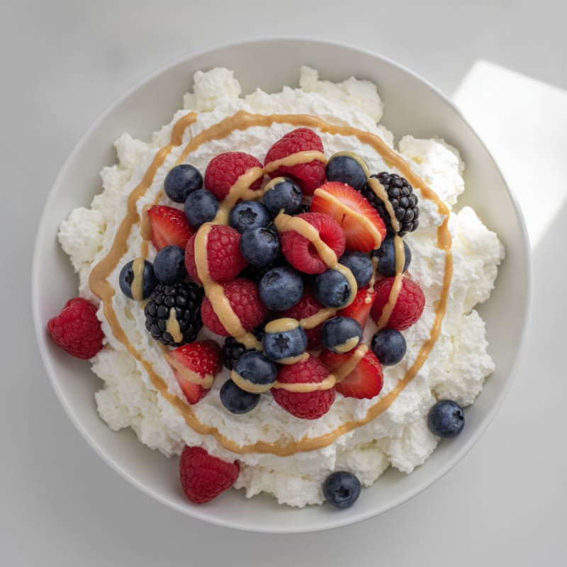 Silky Greek Yogurt Protein Mousse with Mixed Berries