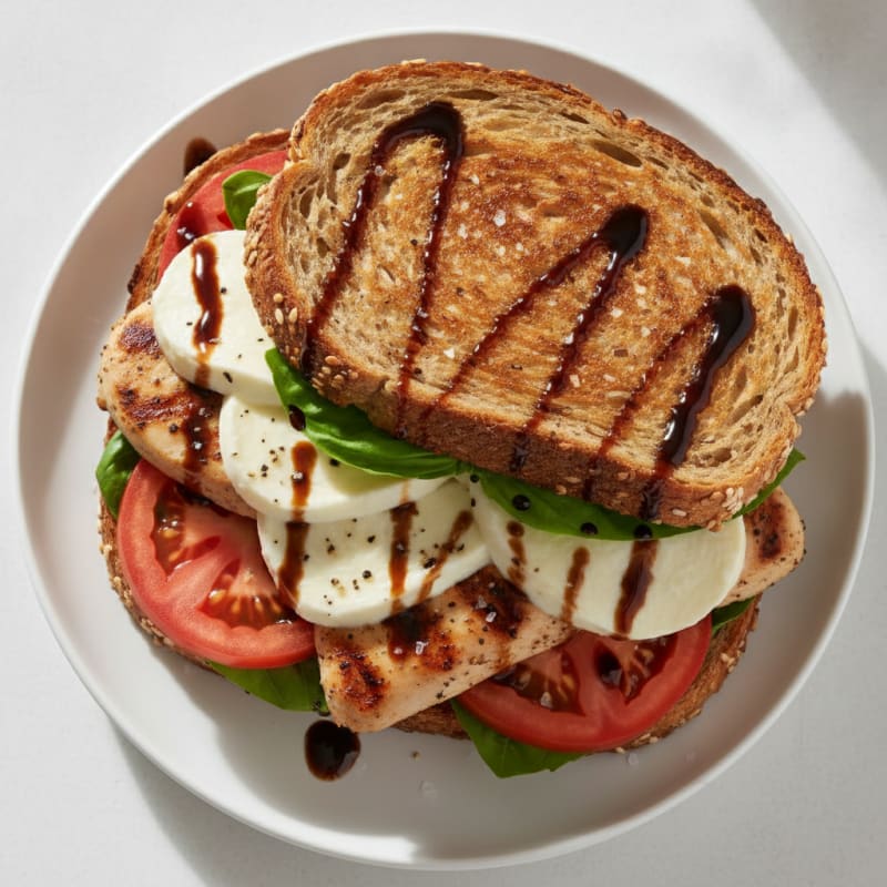 Grilled Caprese Sandwich with Balsamic Glaze
