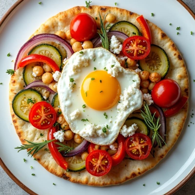 Crispy Herb-Roasted Vegetable Flatbread