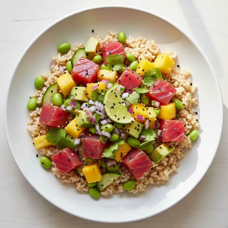 Ahi Tuna Poke with Tropical Salsa
