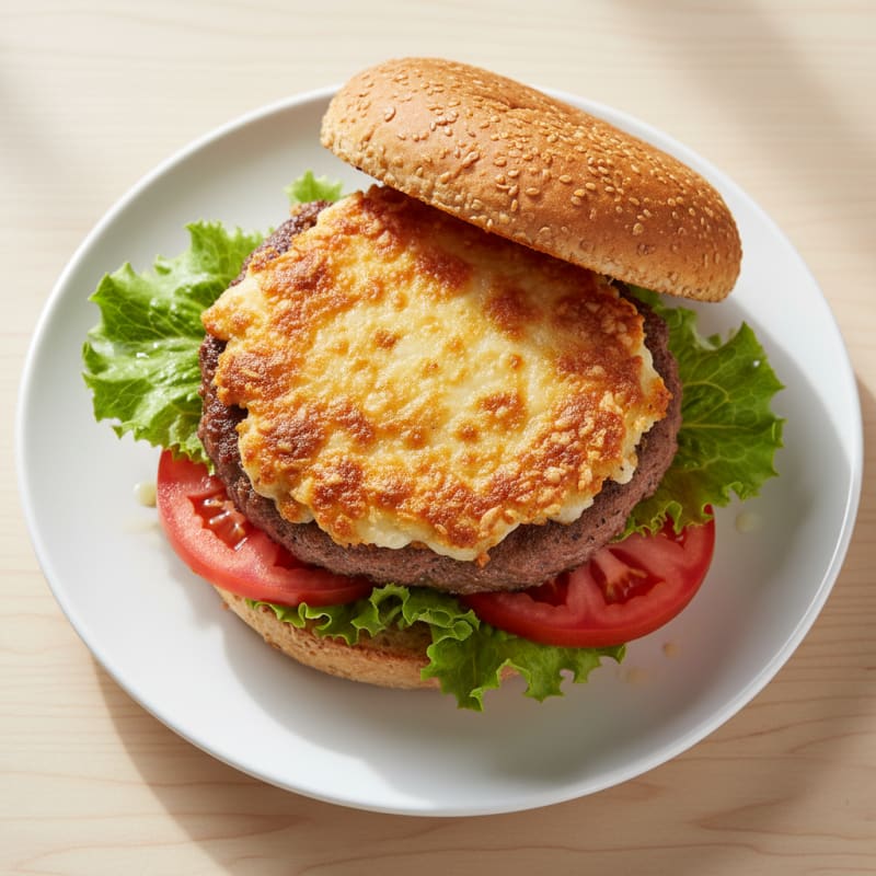 Crispy Mozzarella Beef Burger