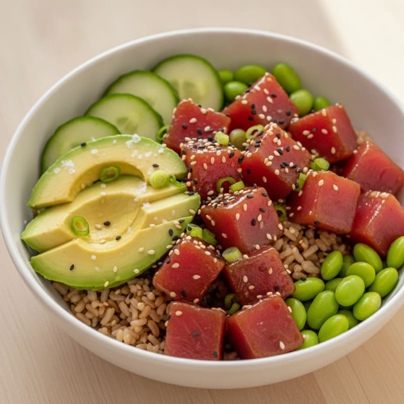 Hawaiian Ahi Tuna Poke Bowl