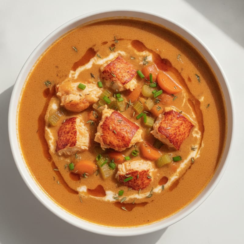 Rich Lobster Bisque with Sherry