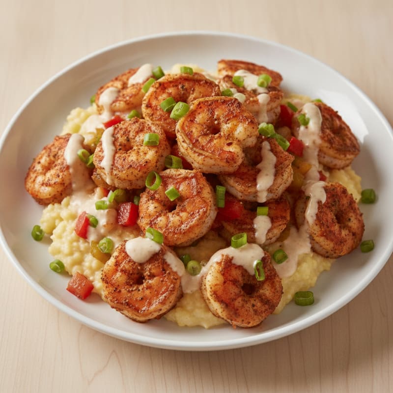 Cajun Shrimp with Creamy Grits