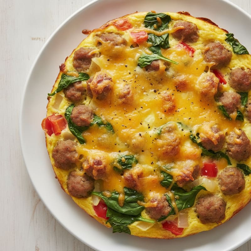 Baked Cheesy Egg and Sausage Casserole