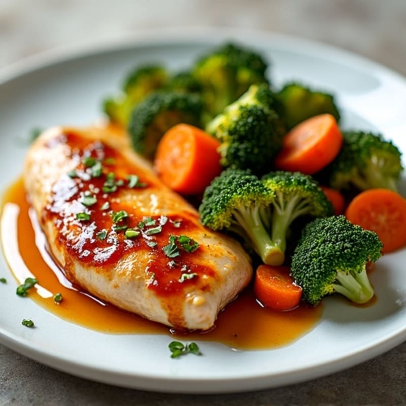 Sheet Pan Teriyaki Chicken with Roasted Broccoli and Carrots