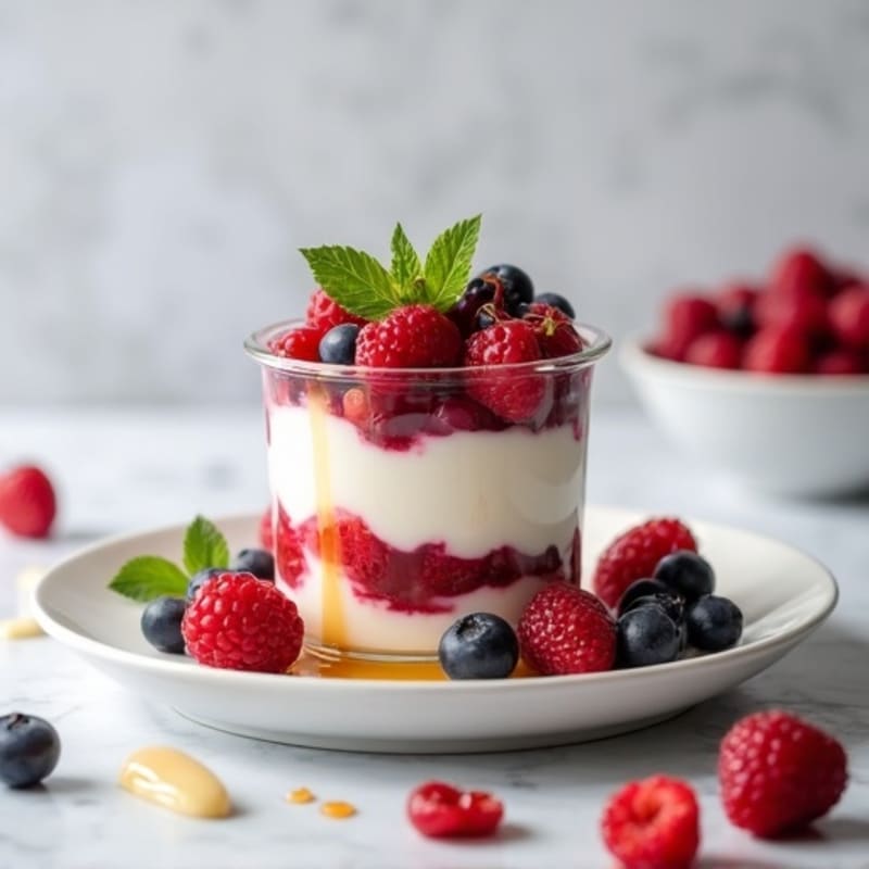 Creamy Greek Yogurt Protein Parfait with Mixed Berries