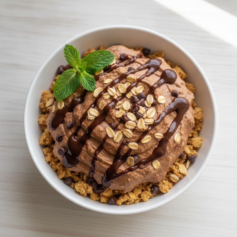 High-Protein Chocolate Peanut Butter Mousse with Whey Protein