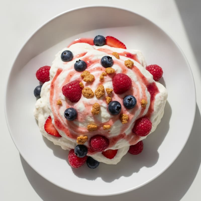 Silky Greek Yogurt Protein Mousse with Mixed Berries