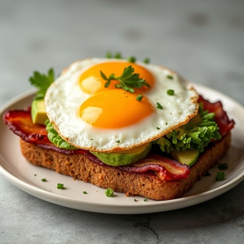 Crispy Turkey Bacon and Egg Avocado Toast