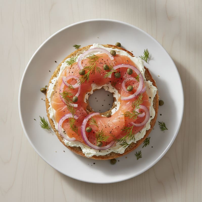 High-Protein Smoked Salmon Bagel