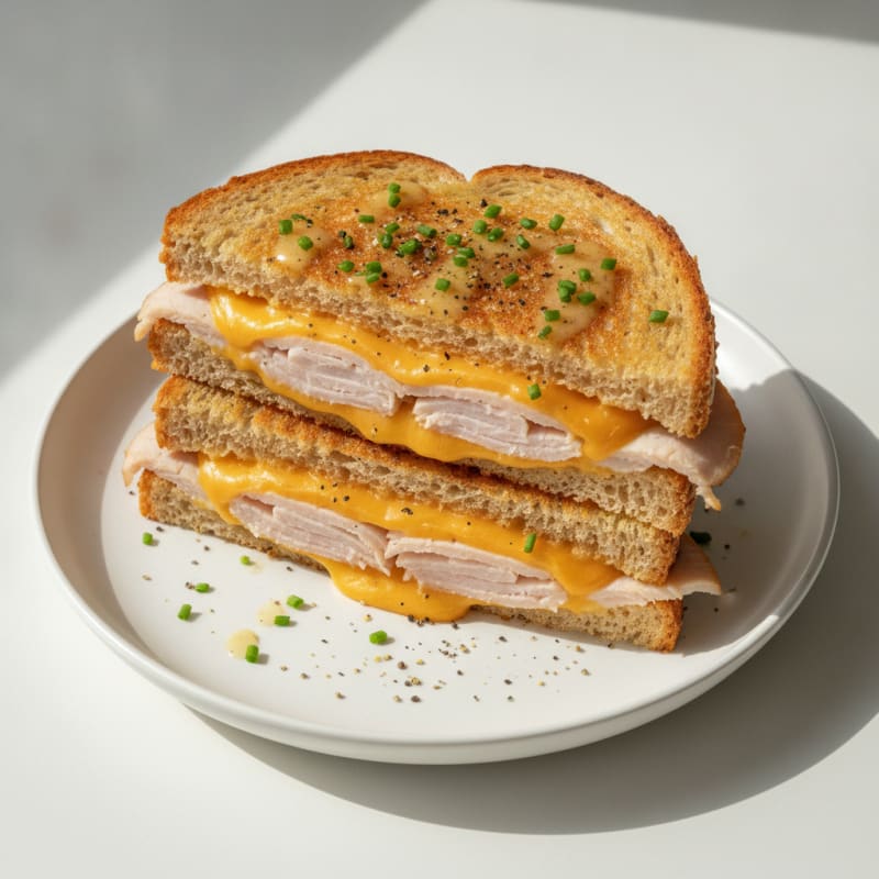 Triple-Decker Grilled Cheese Sandwich