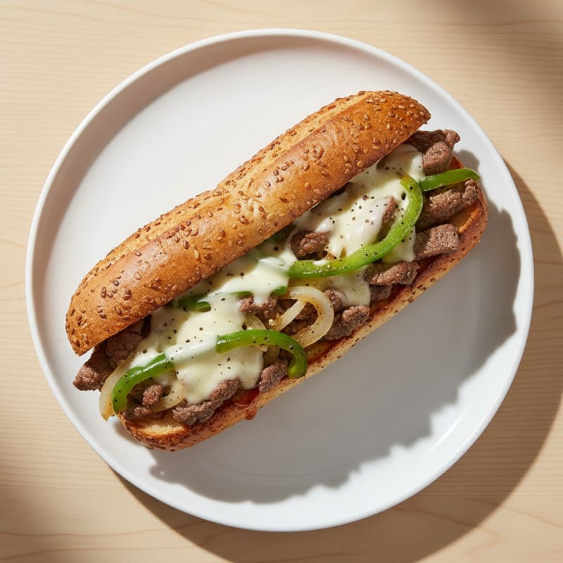 Classic Philly Cheesesteak Sandwich