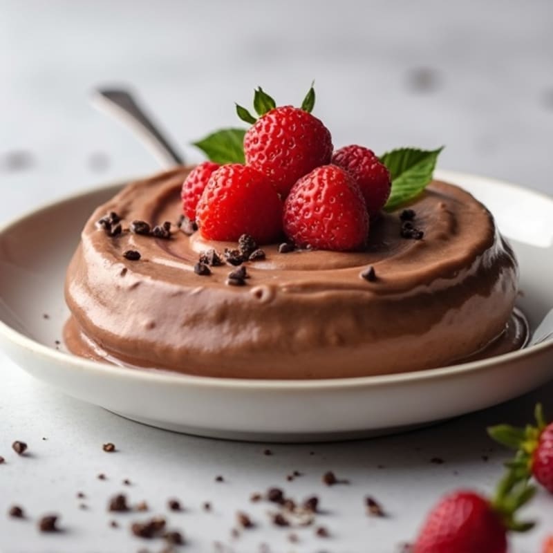 Silky Chocolate Protein Pudding with Greek Yogurt