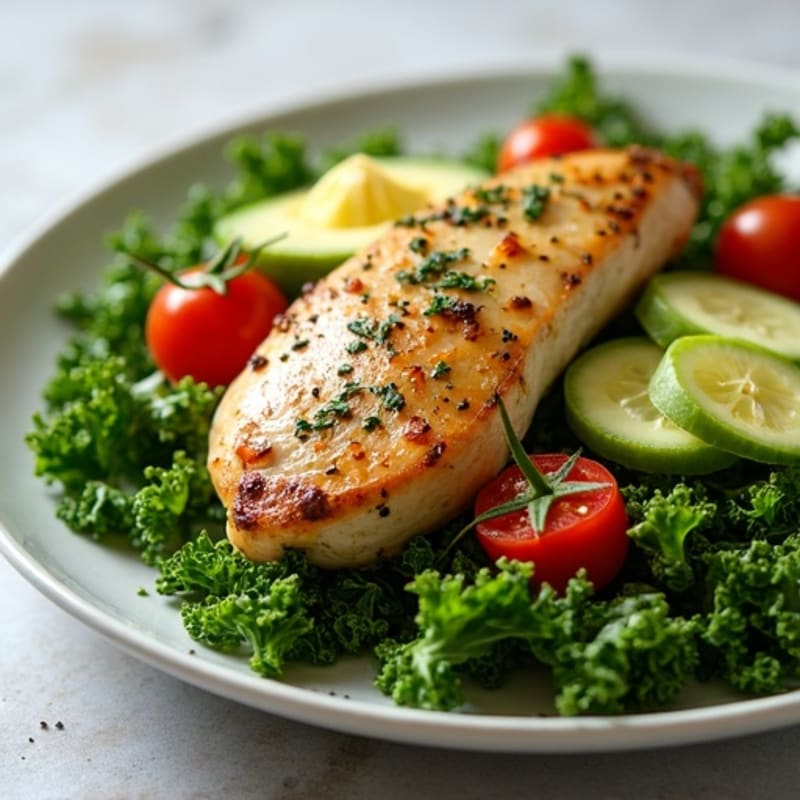 Herb-Roasted Chicken and Crispy Kale Salad