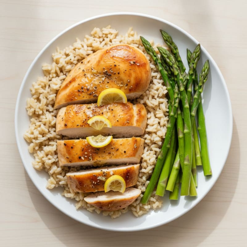 Lemon Herb Roasted Chicken with Rice