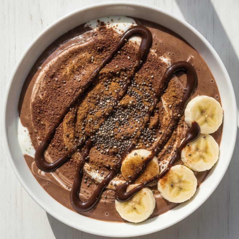 Rich Chocolate Banana Protein Smoothie
