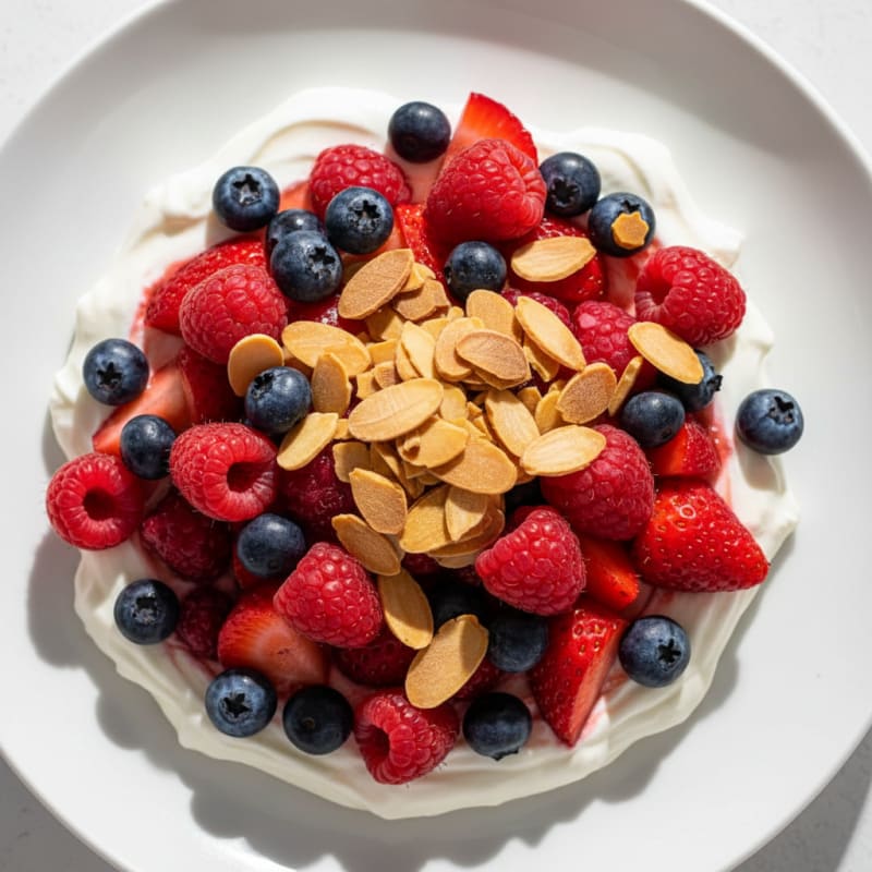 Greek Yogurt Protein Parfait with Berries and Almonds