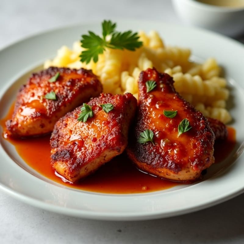 Crispy Spicy BBQ Chicken Thighs
