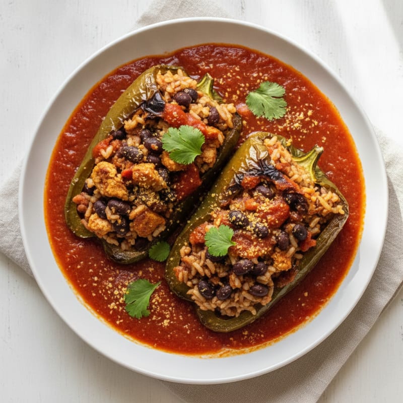 Red Chile Bean and Rice Sopa