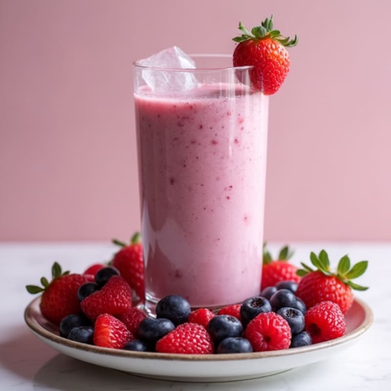 Creamy Triple Berry Protein Smoothie