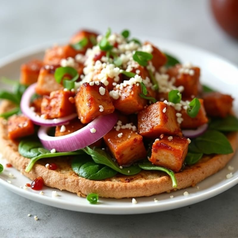 High-Protein BBQ Chicken Flatbread