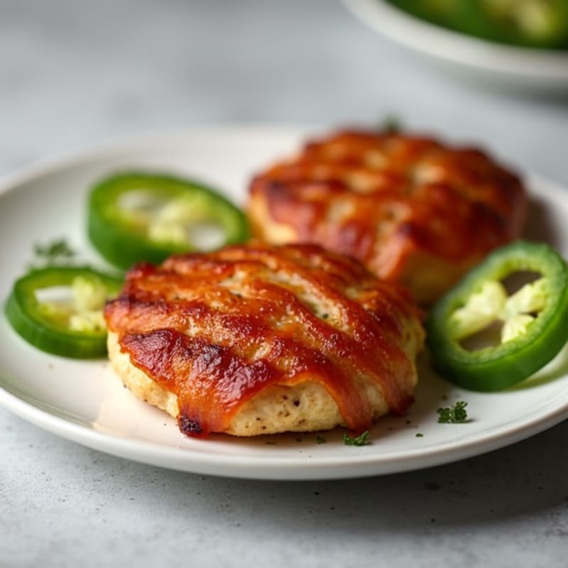 Crispy Bacon-Wrapped Lean Chicken Jalapeño Patties
