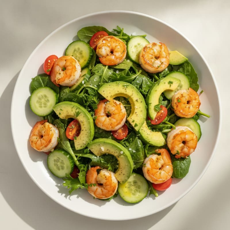 Lemon-Herb Shrimp and Avocado Salad