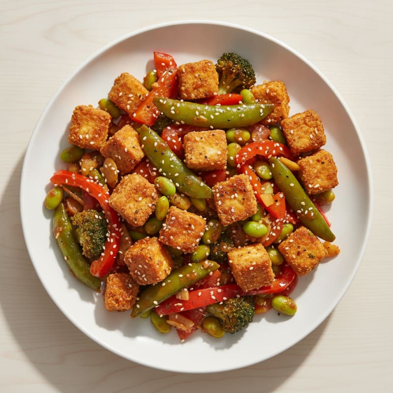 Rainbow Vegetable Sesame Stir-Fry