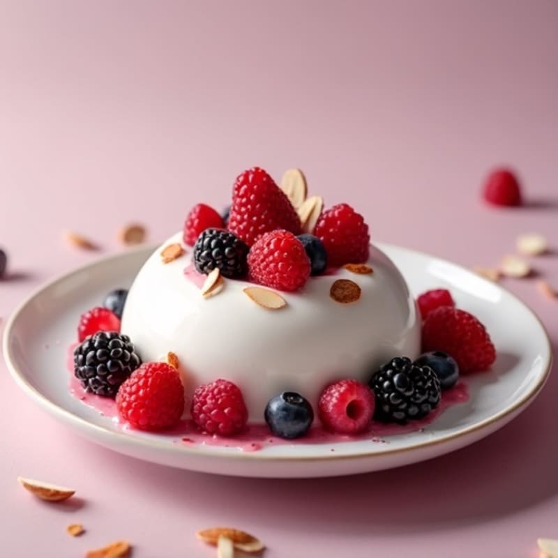 Silky Greek Yogurt Protein Mousse with Mixed Berries