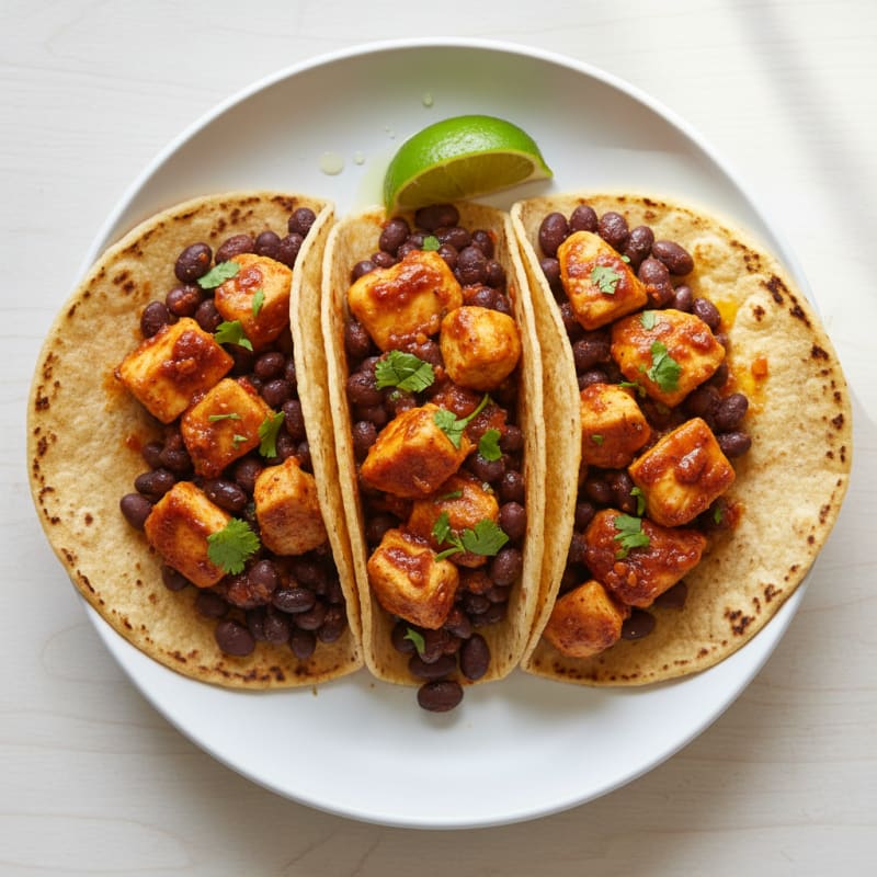 Spicy Chipotle Chicken and Black Bean Tacos